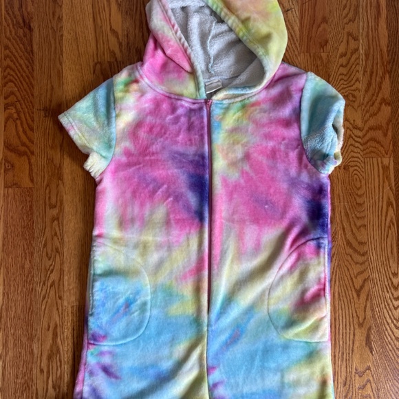 Iscream Shop Short Sleeve Romper Pajamaa with Hoodie - Picture 2 of 4